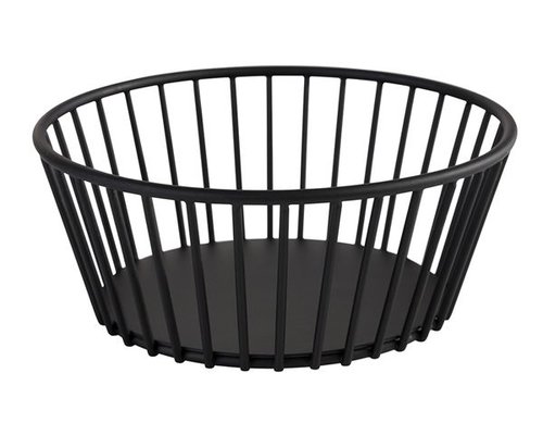 M & T  Basket round black metal " Urban "