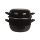 M & T  Casserole à moules couleur noire  14 cm pour servir 0,5 kg de moules