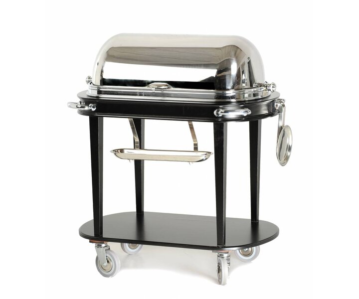 M&T Chariot à trancher cloche en acier inoxydable modèle moderne