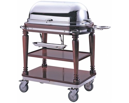 M & T  Carving trolley " Classic de luxe " cloche made of stainless steel