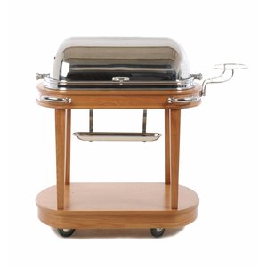 M&T Chariot à trancher cloche en acier inoxydable