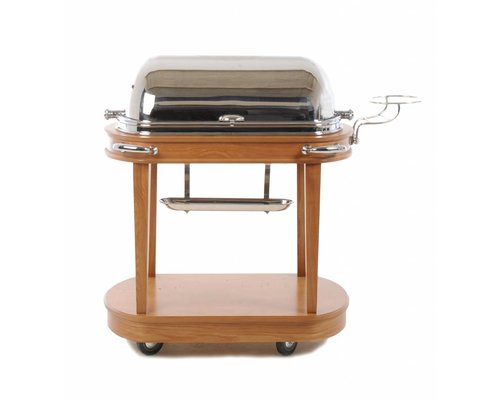 M&T Roastbeef trancheerwagen met roestvrijstalen klok