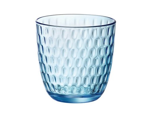 BORMIOLI ROCCO  Water- en frisdrank glas 29 cl blauw  " Slot "