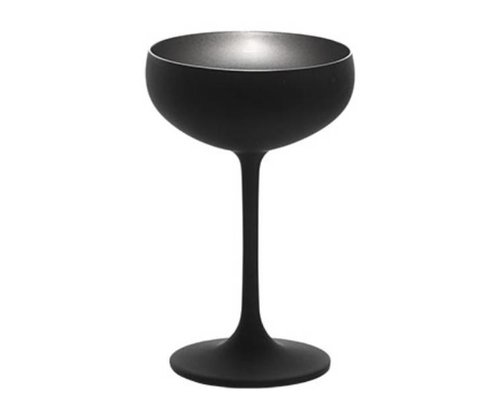 STÖLZLE  Champagne saucer 23 cl black/silver  Olympic