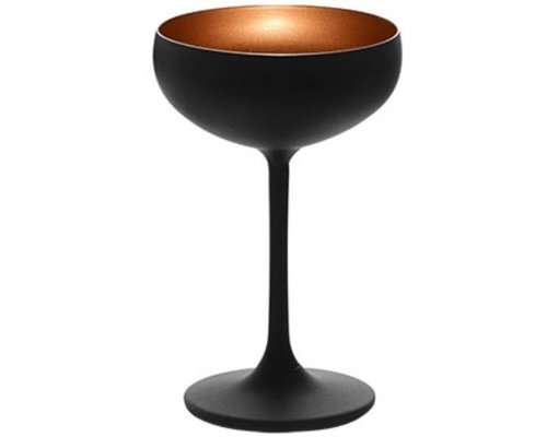STÖLZLE  Champagne saucer 23 cl black/copper  Olympic