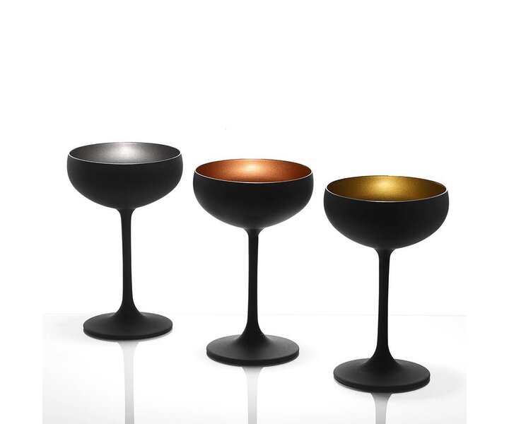 STÖLZLE  Champagne coupe 23 cl  wit /zilver Olympic