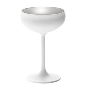 STÖLZLE  Champagne saucer 23 cl white / silver Olympic