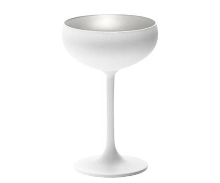 STÖLZLE  Champagne saucer 23 cl  white / silver  Olympic