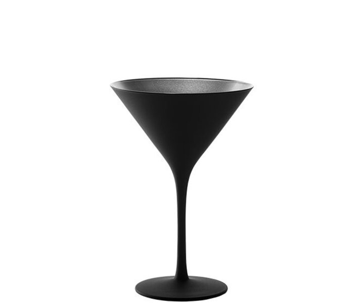 STÖLZLE  Martini cocktail & Champagne glas 24 cl zwart/zilver Olympic