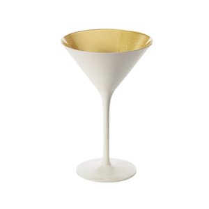 STÖLZLE  Martini cocktail & Champagne glass 24 cl white/gold  Olympic