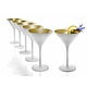 STÖLZLE  Martini cocktail & Champagne glass 24 cl white/gold Olympic