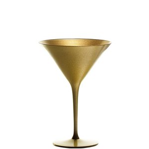 STÖLZLE  Martini cocktail  & Champagne glas 24 cl  goud Olympic