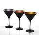 STÖLZLE  Martini cocktail & Champagne glass 24 cl black / silver Olympic