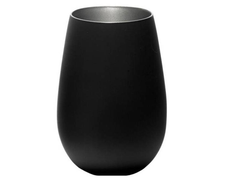 STÖLZLE  Goblet à eau et longdrink 47 cl noir/argent Olympic