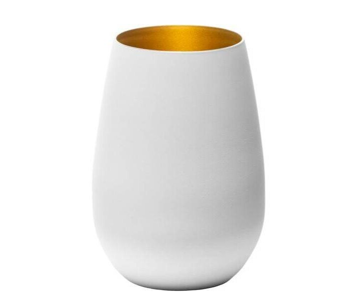 STÖLZLE  Goblet à eau et longdrink 47 cl blanc /or Olympic