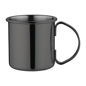 M & T  Mug à cocktail 50 cl avec anse finition " gun " noire