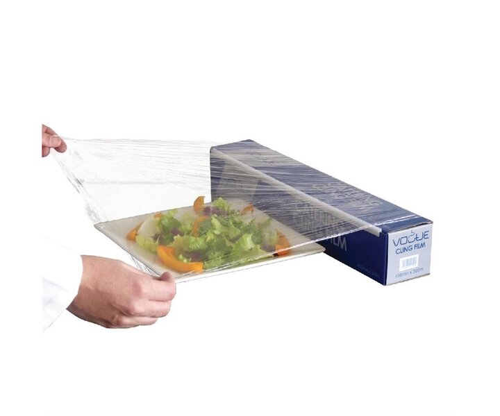 VOGUE  Catering cling film in carton dispener and  with serrated cutting blade
