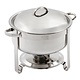 M&T Chafing dish rond avec couvercle. Contenance : 7,5 liter