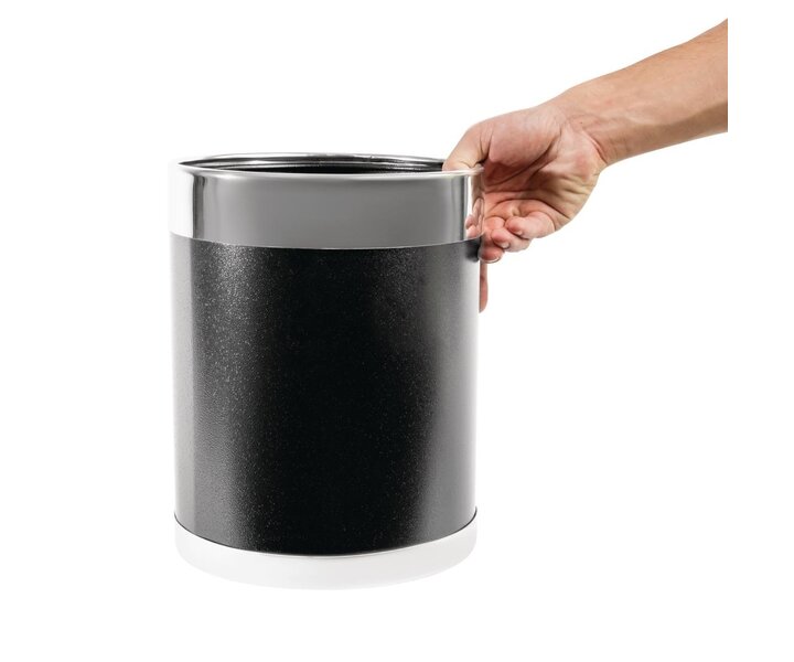 M&T Waste bin black metal