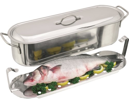 M & T  Fish kettle stainless steel 40 x 19 cm