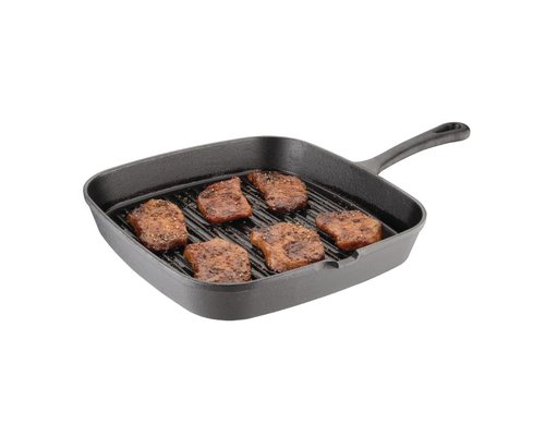 VOGUE  Ribbed cast iron grill pan 24 x 24 cm