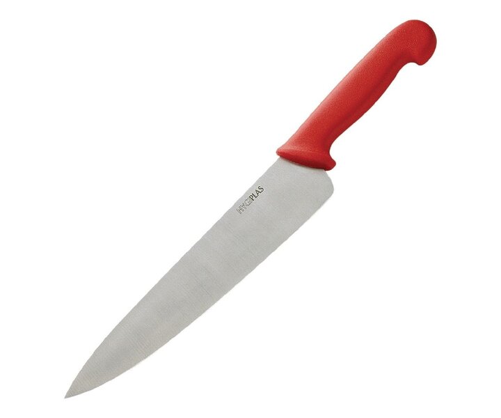 HYGIPLAS Couteau chef 22 cm manche rouge