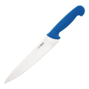 HYGIPLAS Couteau chef 25 cm manche bleue