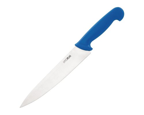 HYGIPLAS Couteau chef 25 cm manche bleue