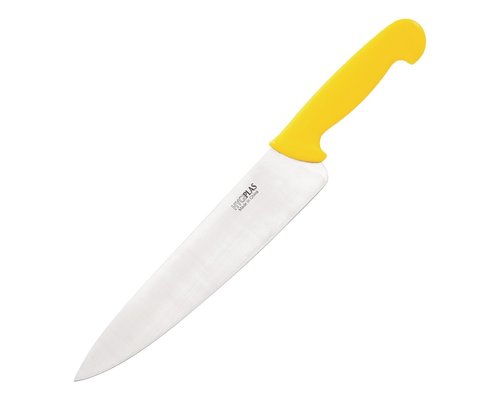 HYGIPLAS Couteau chef 25 cm manche jaune