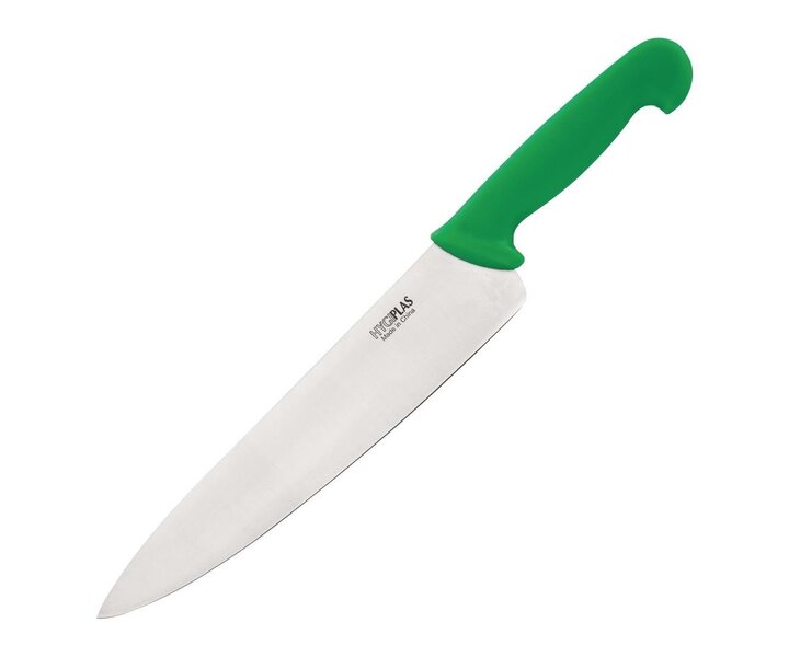 HYGIPLAS Koksmes / Chefmes 22 cm groen handvat