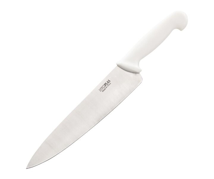 HYGIPLAS Couteau chef 25cm manche blanche