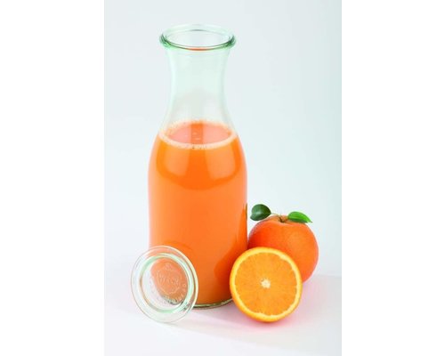 WECK  Bouteille avec couvercle en verre 1 litre lot de 6 pièces