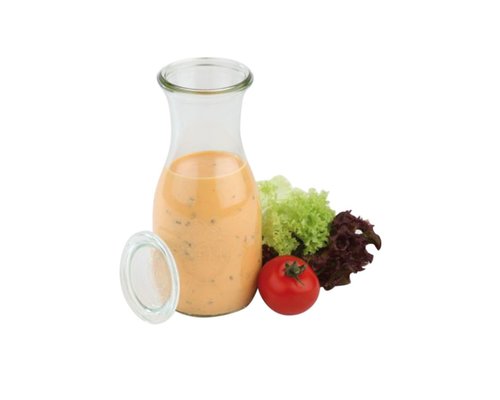 WECK  Fles met glazen deksel 0,5 liter set 6 stuks