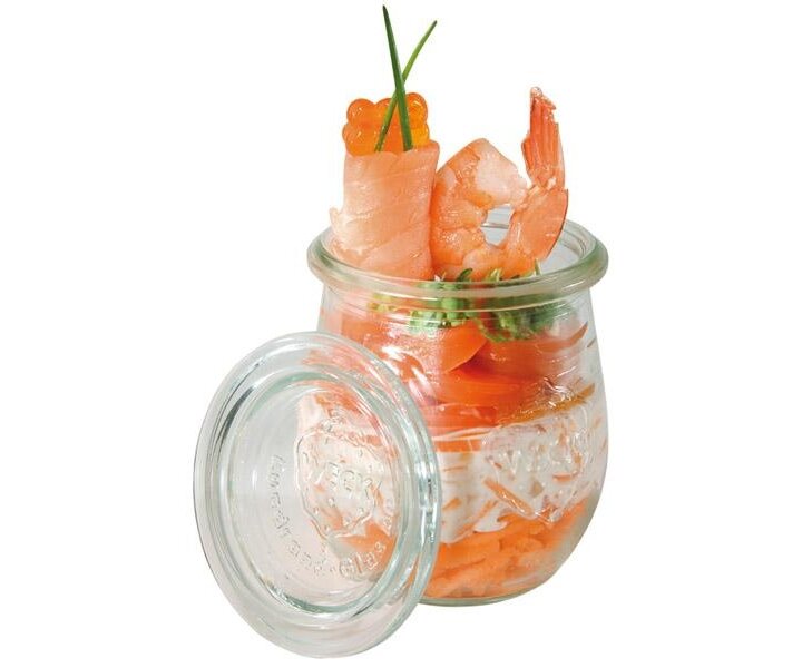 WECK  Potje met glazen deksel 0,22 liter set 12 stuks