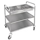 VOGUE  Deep Tray 10 cm Clearing Trolley with 3 levels