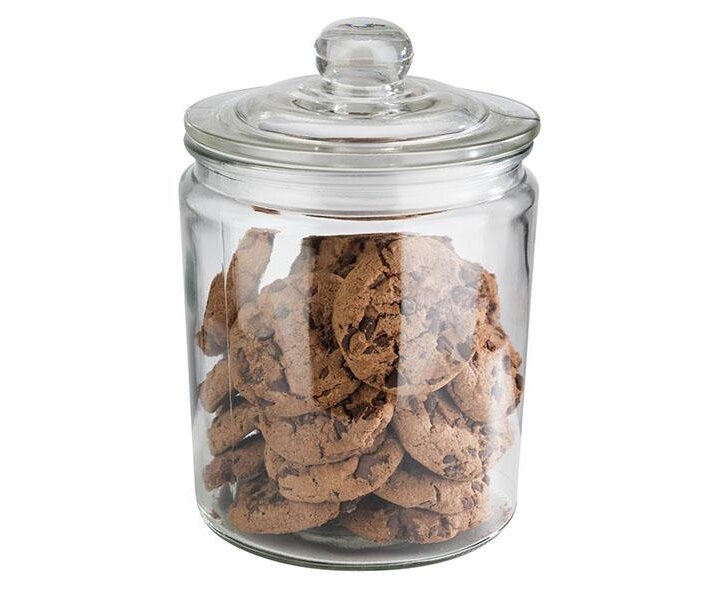 M&T Pot en verre avec couvercle 2 litres