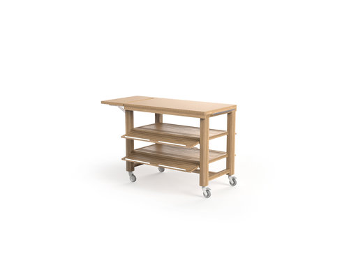 CRASTER  Serving buffet trolley - butchers trolley oak