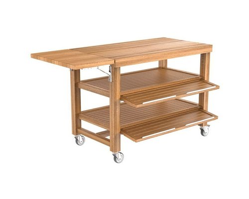 CRASTER  Serving buffet trolley - butchers trolley oak