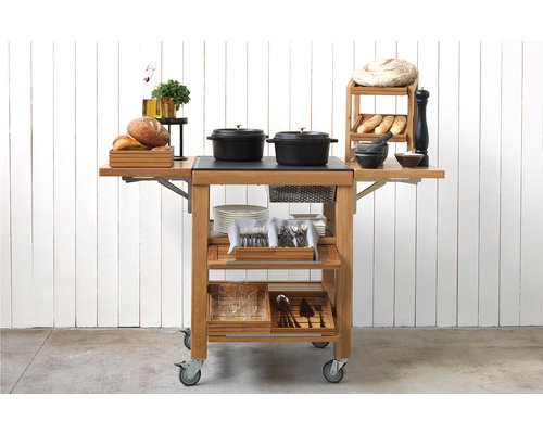 CRASTER  Hot & Cold Trolley -Matt laquered oak