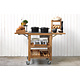 CRASTER  Hot & Cold Trolley -Matt laquered oak