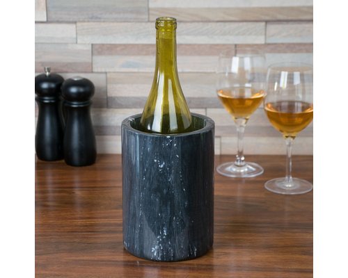 AMERICAN METALCRAFT  Wine and champagne cooler black marble