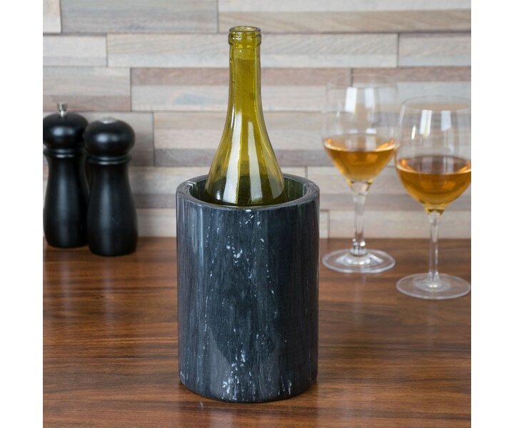 AMERICAN METALCRAFT  Wine and champagne cooler black marble