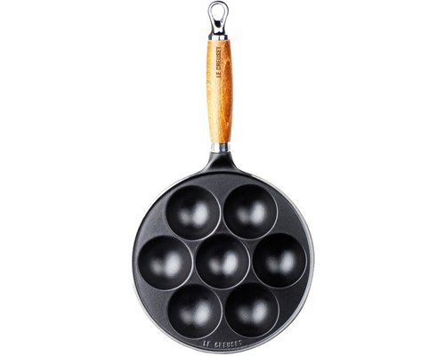 LE CREUSET  Beignetpan 20 cm met houten handvat