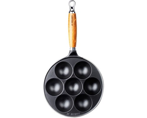 LE CREUSET  Poele à beignets 20 cm avec manche en bois