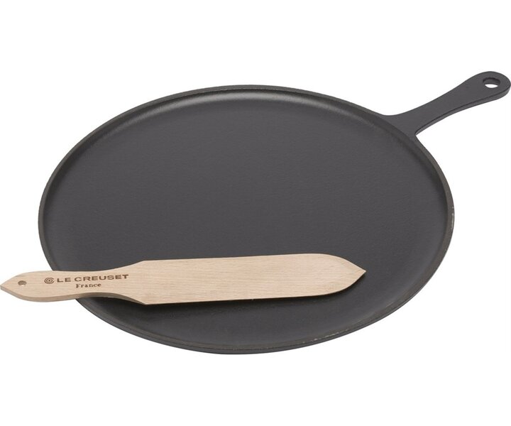 LE CREUSET  Pancake frying pan 29 cm with wooden spatula