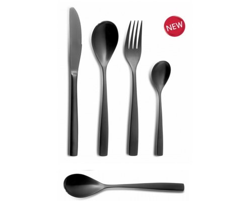 COMAS  Tafelmes PVD coating zwart Barcelona