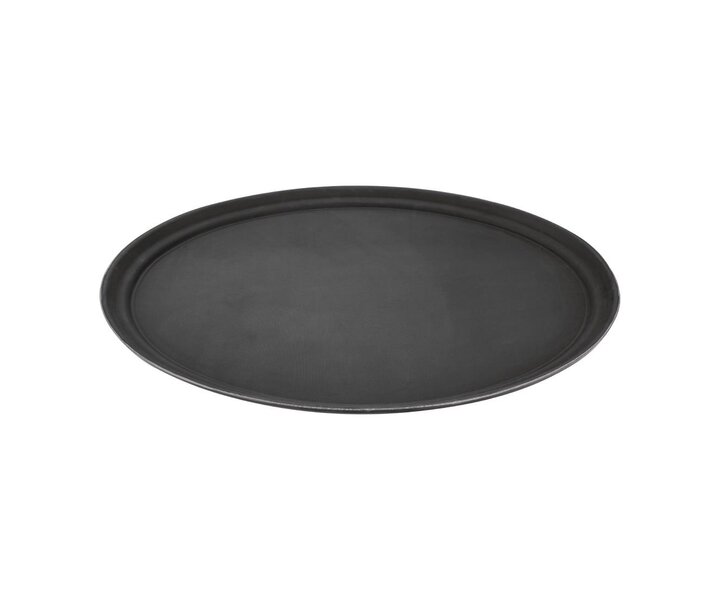 M&T Plateau noir ovale 56 x 68 cm XL anti-dérapant
