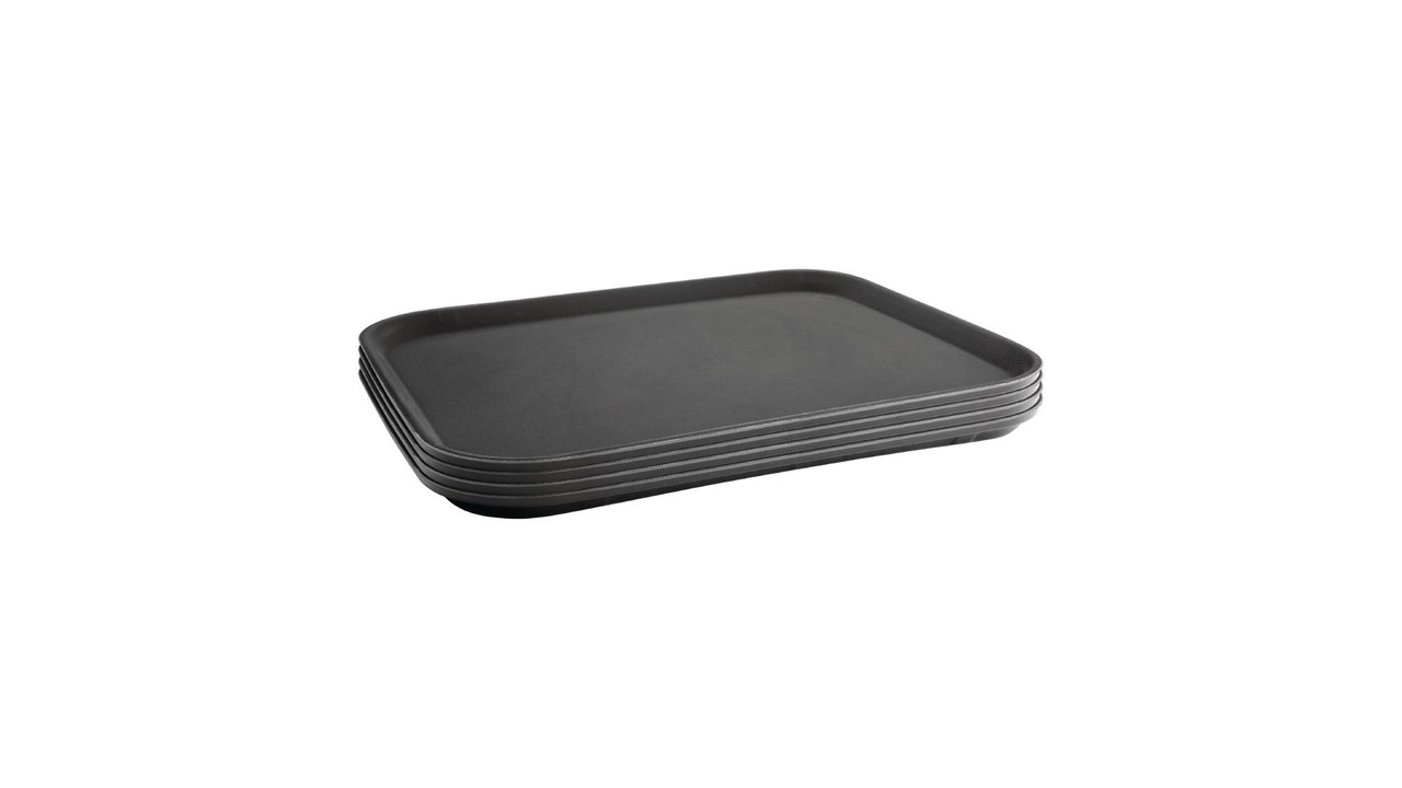 Rectangular nonslip tray black M&T International Hotel & Restaurant
