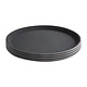 OLYMPIA DIENBLADEN  Round non-slip tray black 35,5 cm