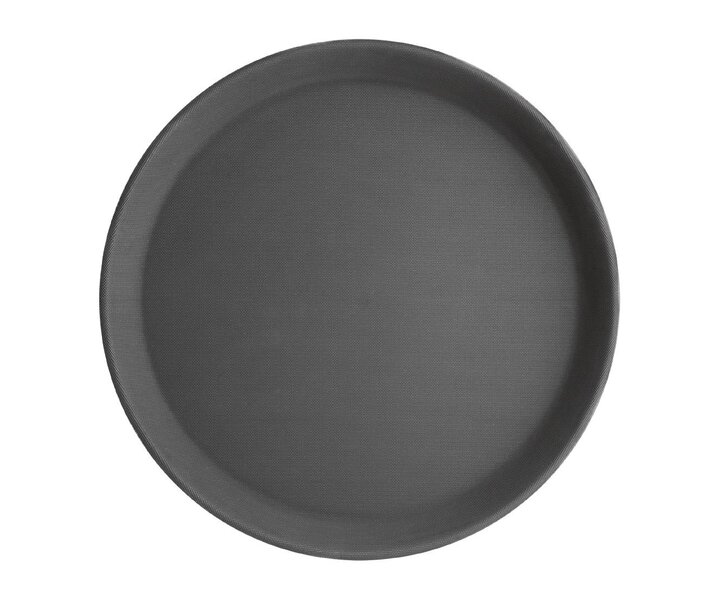 OLYMPIA DIENBLADEN  Plateau noir rond  anti-dérapant 28 cm